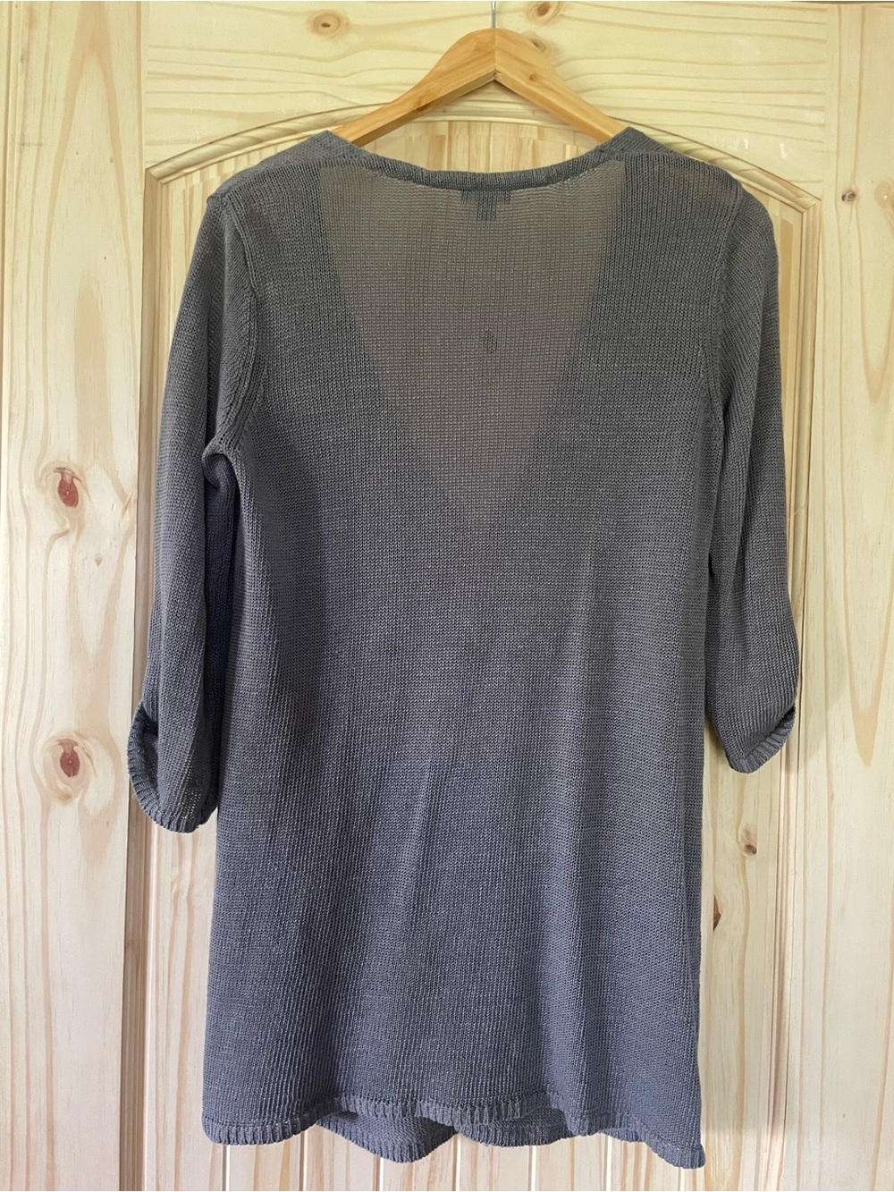 J. Jill Open-Knit Long Cardigan in Gray - Picture 4 of 10